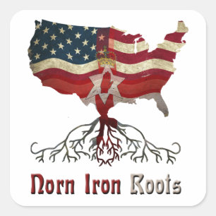 American Northern Irish Quadratischer Aufkleber