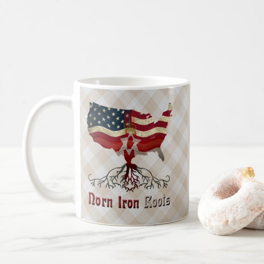 American Northern Irish Roots Kaffeetasse (Mit Donut)