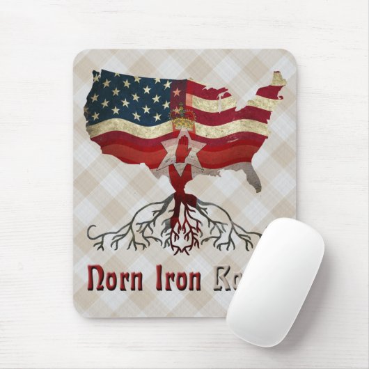American Northern Irish Roots Mousemat Mousepad (Mit Mouse)