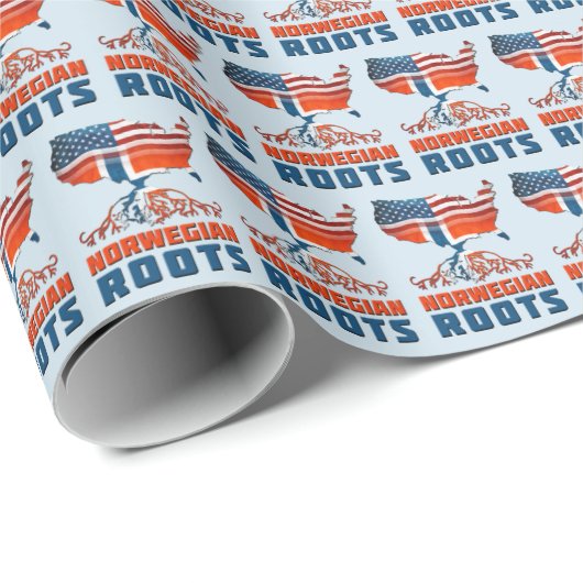 American Norweger Roots Gift Wrap Geschenkpapier (Rolleneckpunkt)