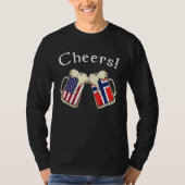 American Norwegian Patriot US Flag Beer Drinks Nor T-Shirt (Vorderseite)