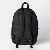 American Nostalgia | Classic Minimal Blue Design Bedruckter Rucksack (Rückseite)