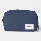 American Nostalgia Classic Simple Minimal Blue Waschbeutel (Vorderseite)