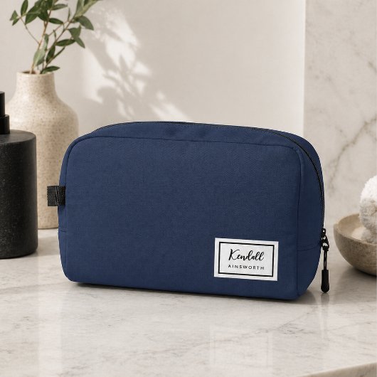 American Nostalgia Classic Simple Minimal Blue Waschbeutel