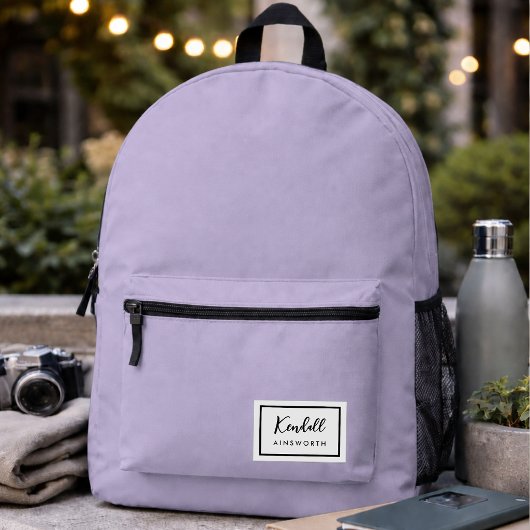 American Nostalgia Classic Simple Minimal Lilac Bedruckter Rucksack