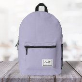 American Nostalgia Classic Simple Minimal Lilac Bedruckter Rucksack