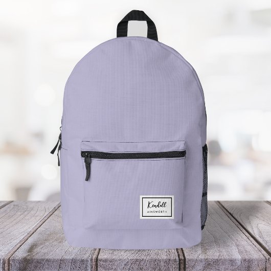 American Nostalgia Classic Simple Minimal Lilac Bedruckter Rucksack