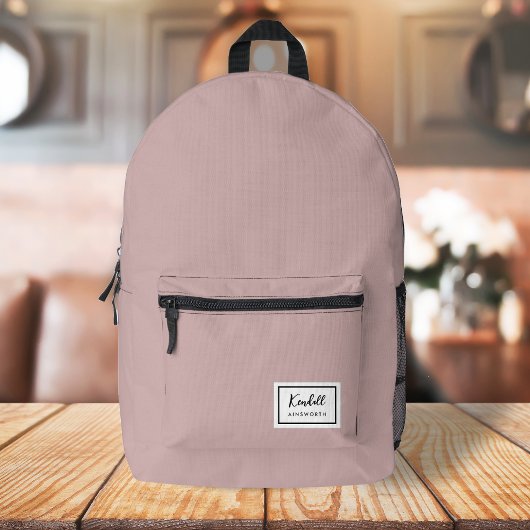 American Nostalgia Classic Simple Minimal Pink Bedruckter Rucksack
