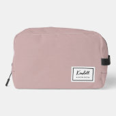 American Nostalgia Classic Simple Minimal Pink Waschbeutel (Rückseite)