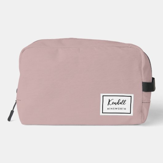 American Nostalgia Classic Simple Minimal Pink Waschbeutel (Rückseite)