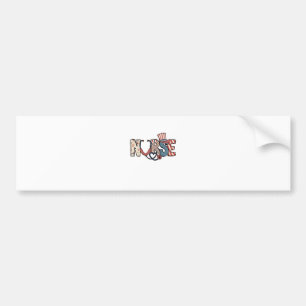American Nurse 4. Juli Patriotic USA Flag Nurs Autoaufkleber