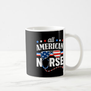 American Nurse 4. Juli Patriotic USA Flag Nurs Kaffeetasse