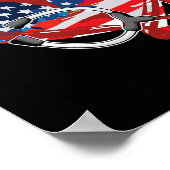 American Nurse 4. Juli Patriotic USA Flag Nurs Poster (Ecke)