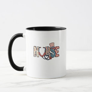 American Nurse 4. Juli Patriotic USA Flag Nurs Tasse