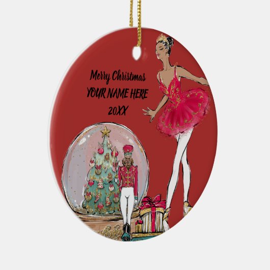 American Nutcracker Ballet Dancer Keramik Ornament (Rechts)
