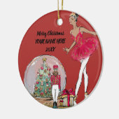 American Nutcracker Ballet Dancer Keramik Ornament (Links)