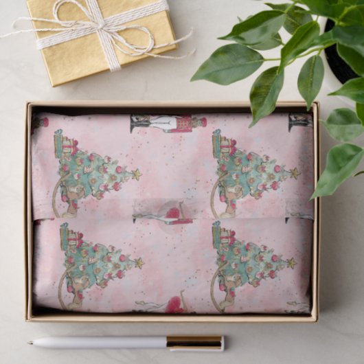American Nutcracker Ballet Pink Weihnachten Seidenpapier (Geschenk)