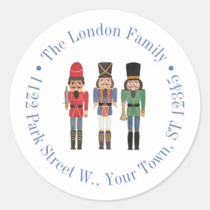 American Nutcracker Rücksendeadresse Runder Aufkleber