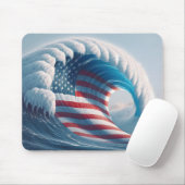 American Ocean Wave Mousepad (Mit Mouse)