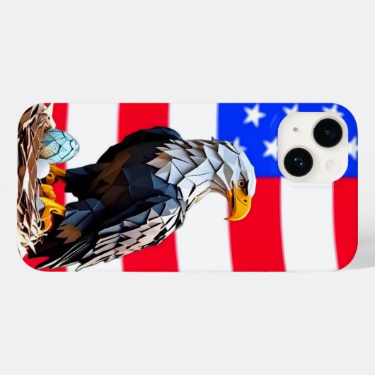 American Origami Eagle  Case-Mate iPhone Hülle (Rückseite (Horizontal))
