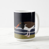 American Oystercatcher mit Küken nachts Kaffeetasse (VorderseiteRechts)