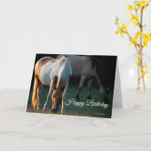 American Paint Horse Birthday Card Karte (Gelbe Blume)