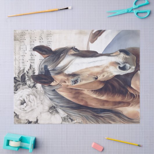 American Paint Horse Decoupage Seidenpapier (Basteln)