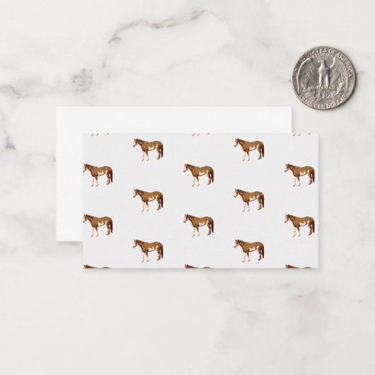 American Paint Horse Reitsport Mitteilungskarte (Vorderseite/Rückseite Beispiel)