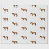 American Paint Horse Reitsport Wasserfarbe Geschenkpapier (Flach)