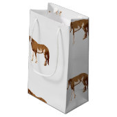 American Paint Horse Reitsport Wasserfarbe Kleine Geschenktüte (Rückseite Schrägansicht)