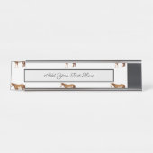 American Paint Horse Reitsport Wasserfarbe Schreibtischnamensplakette (Vorderseite )