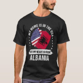 American Patriot Albanien Flag American Albanian R T-Shirt (Vorderseite)