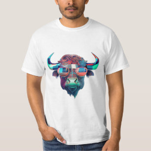 American Patriot Bull Cow Buffalo T-Shirt