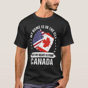 American Patriot Canada Flag American Canadian Roo T-Shirt