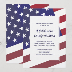 American Patriot Classic 4. Juli US-Flagge Einladung