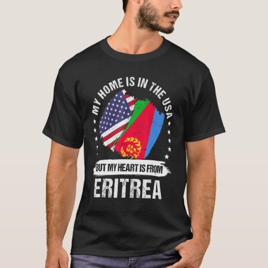 American Patriot Eritrea Flag American Eritrean Ro T-Shirt (Vorderseite)