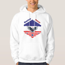 American Patriot Hoodie - USA Flag, Proud Veteran