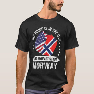 American Patriot Norwegen Flag American Norwegian  T-Shirt