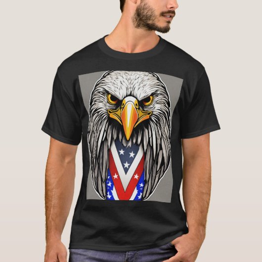 American Patriot Oval Sticker: Bald Eagle Pride T-Shirt (Vorderseite)