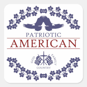 American PATRIOT Quadratischer Aufkleber