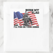 American Patriot  Rechteckiger Aufkleber (Tasche)