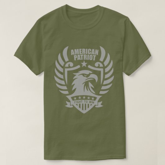 American Patriot T-Shirt (Unisex) Fatigue Green (Design vorne)