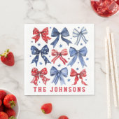 American Patriotic Bows Personalisiert Serviette (Beispiel)