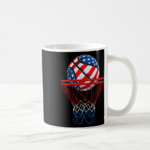 American Patriotic Bysketbyll 4. Juli US-Flagge Kaffeetasse