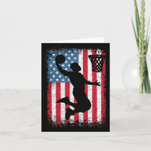 American Patriotic Bysketbyll 4. Juli US-Flagge Karte