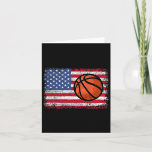 American Patriotic Bysketbyll 4. Juli US-Flagge Karte