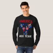 American Patriotic Decoration Moo Yeah Premium T-Shirt (Vorne ganz)