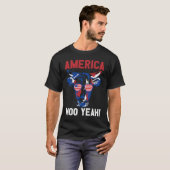 American Patriotic Decoration Moo Yeah T-Shirt (Vorne ganz)