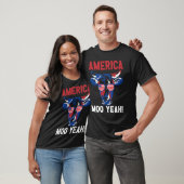 American Patriotic Decoration Moo Yeah T-Shirt (Unisex)