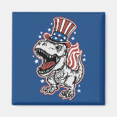 American Patriotic Dinosaurier Magnet (Vorne)